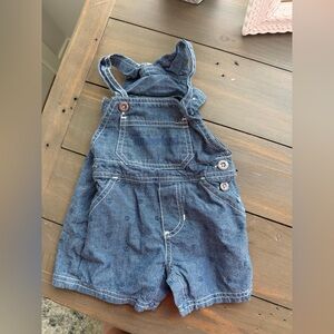 Timberland Denim-Style Blue Short Overalls for Kids